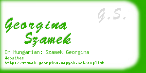 georgina szamek business card
